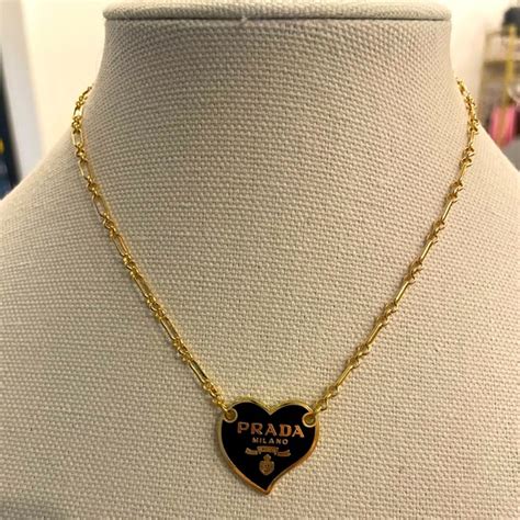 prada heart necklace|prada necklace price.